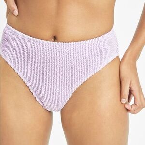 *BRAND NEW WITH TAGS* Lively Lilac Ruched High-Waist Bikini Swim Bottom